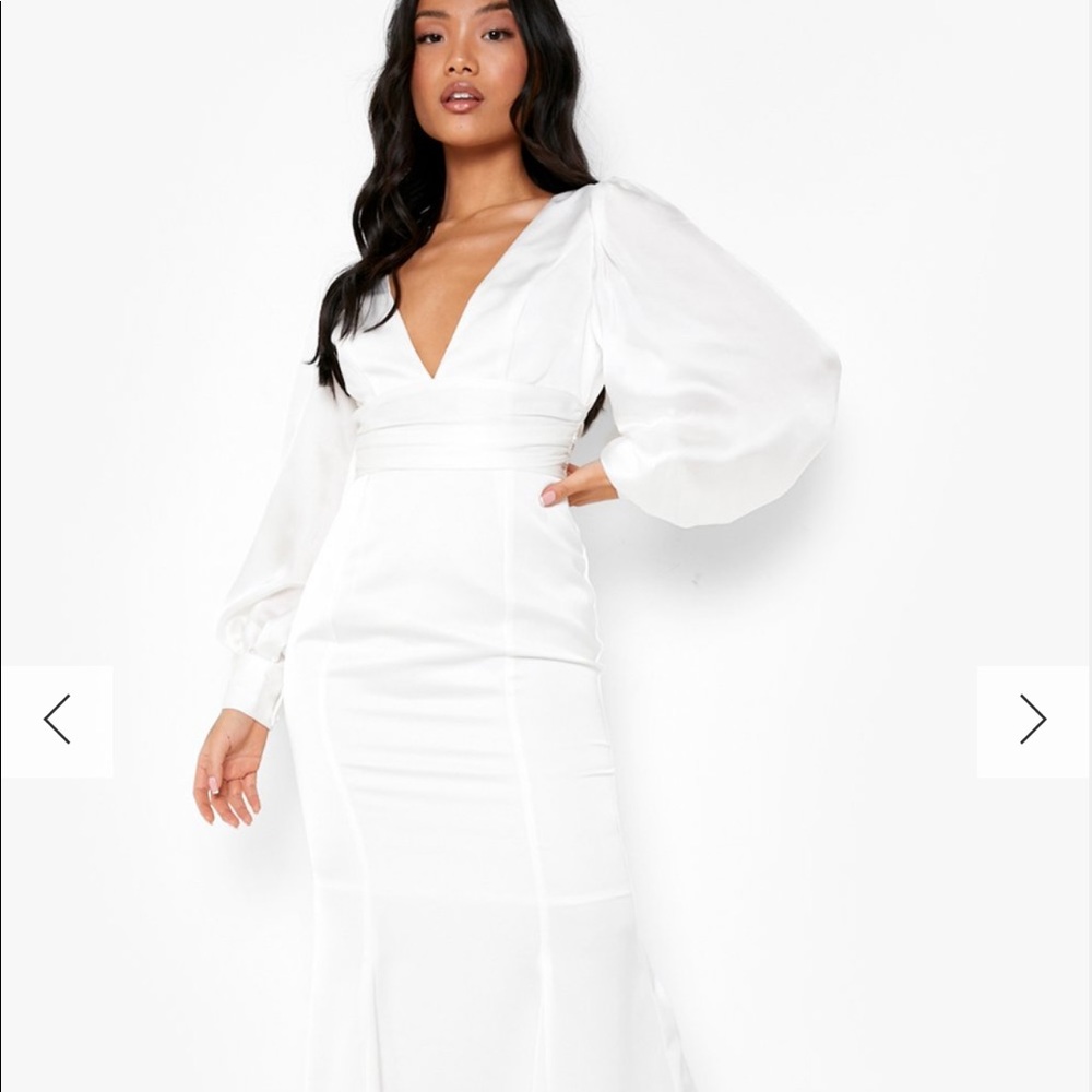 BOOHOO white maxi dress